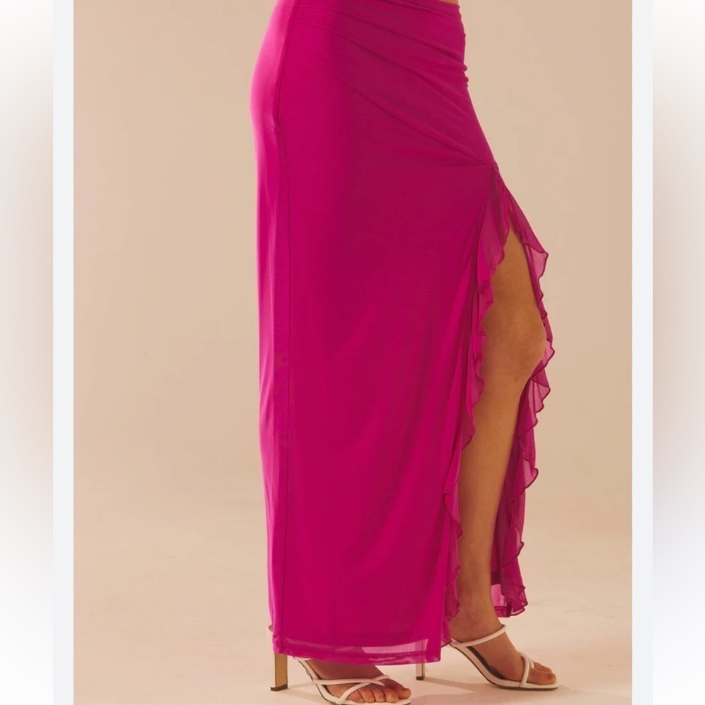 Peppermayo 🔥sale🔥NWT mesh maxi skirt. Mulberry pink